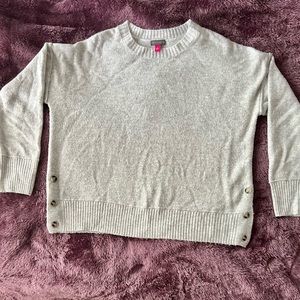 Vince Camuto Gray Sweater with Button Detail